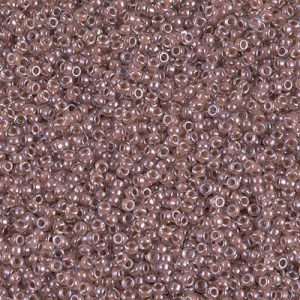 Miyuki 15-224   15/0 Cocoa Lined Crystal Luster Glass Seed Beads - 5 gm