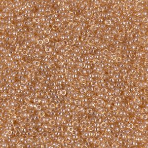 Miyuki 15-2439   15/0 Light Topaz Luster Glass Seed Beads - 5 gm