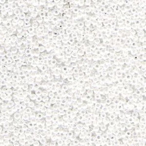 Miyuki 15-420   15/0 White Pearl Ceylon Seed Beads - 5 gm