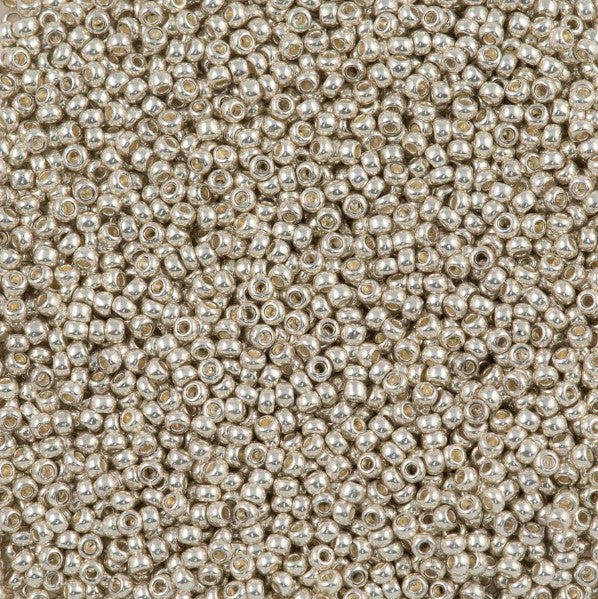 Preciosa Czech 18503 08/0  Metallic Silver Seed Beads - 5 or 10 gm