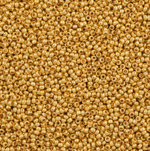 Preciosa Czech 18581 08/0  Metallic Gold Seed Beads - 5 or 10 gm