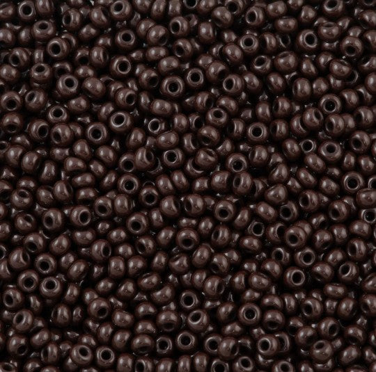 Czech 11/0 Dark Brown (13780) Seed Beads - 5 gm
