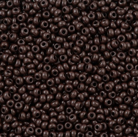 Czech 11/0 Dark Brown (13780) Seed Beads - 5 gm