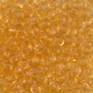 Miyuki 6-132  6/0 Transparent Light Topaz Seed Beads - 5 or 10 gm