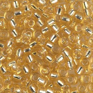 Miyuki 6-2   6/0 Silver Lined Transparent Light Gold Seed Beads - 5 or 10 gm