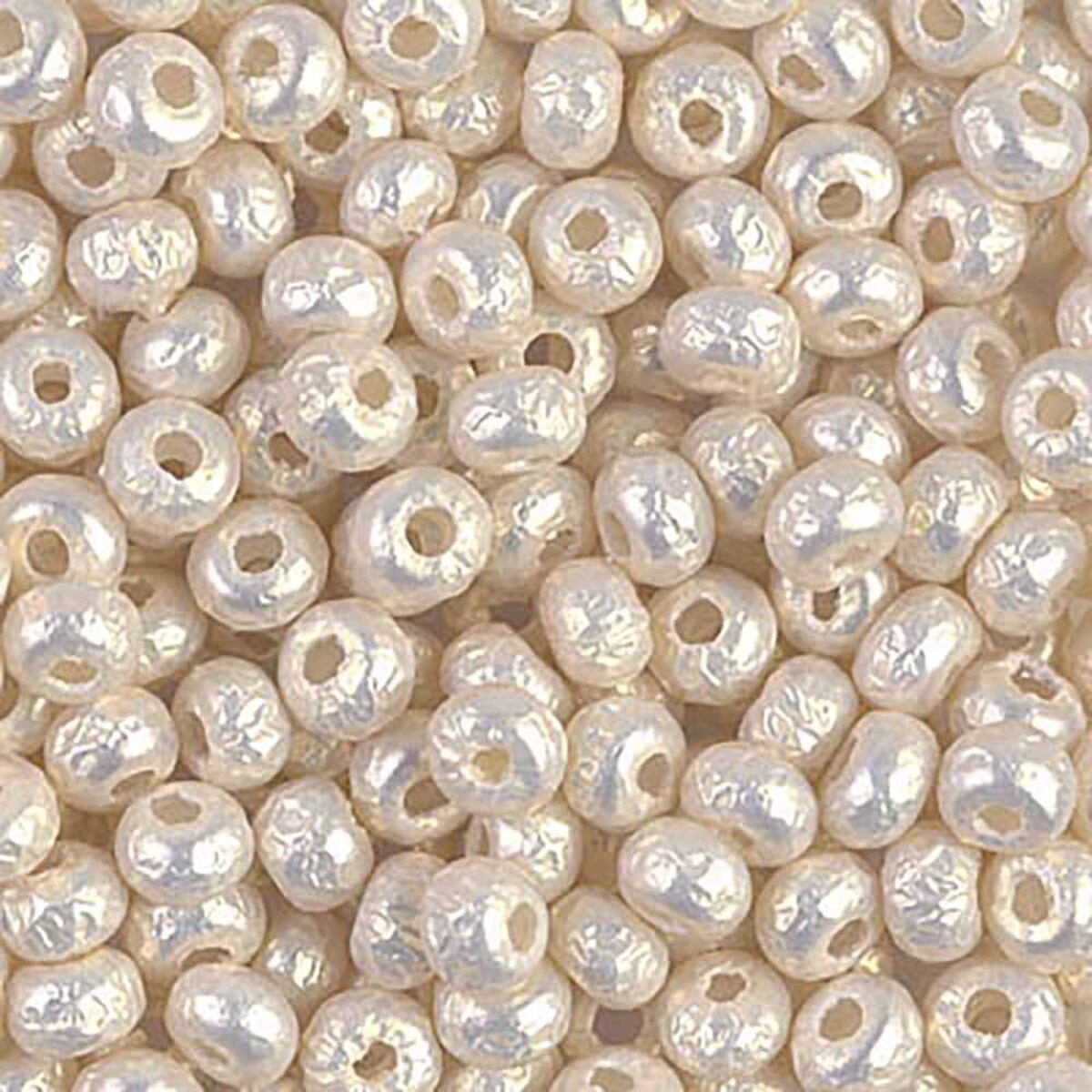 Miyuki 6-3951 6/0 Perles de rocaille blanches nacrées baroques - 5 grammes