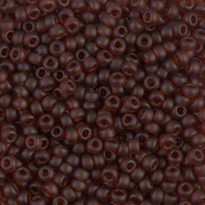 Miyuki 8-134F  8/0 Matte Transparent Light Brown Seed Beads - 5 gm