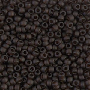 Miyuki 8-135F  8/0 Matte Transparent Brown Seed Beads - 5 gm