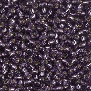 Miyuki 8-24   8/0 Silver Lined Amethyst Seed Beads - 5 or 10 gm