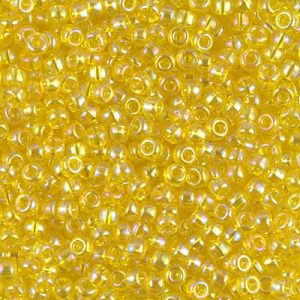 Miyuki 8-252   8/0 Transparent Yellow AB Seed Beads - 5 gm