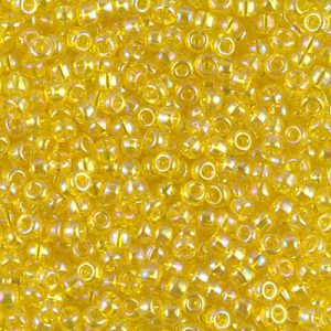 Miyuki 8-252 8/0 Perles de rocaille AB jaune transparent - 5 g