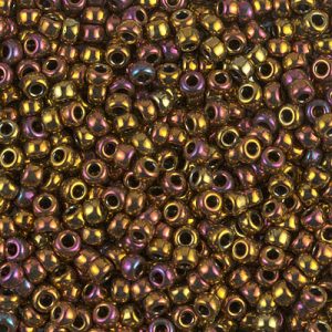 Miyuki 8-462   8/0 Metallic Gold Iris Seed Beads -  5 or 10 gm