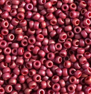 Miyuki 8-4695  8/0 Matte Opaque Glazed Carnelian AB Seed Beads, 5 or 10 gm