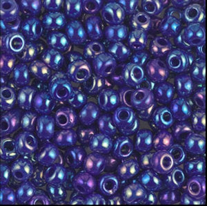 Miyuki 8-484  8/0 Opaque Cobalt Blue AB Seed Beads - 5 or 10 gm