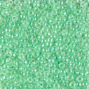 Miyuki 8-520   8/0 Mint Green Ceylon Seed Beads - 5 or 10 gm