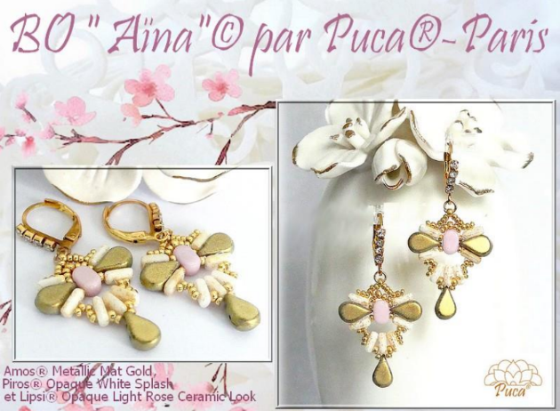 "Aina"© Earrings par Puca® Free Beading Pattern