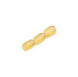 Czech 20320-10060 Transparent Amber Glass Rice Beads, 6 x 4 mm - 50 Beads