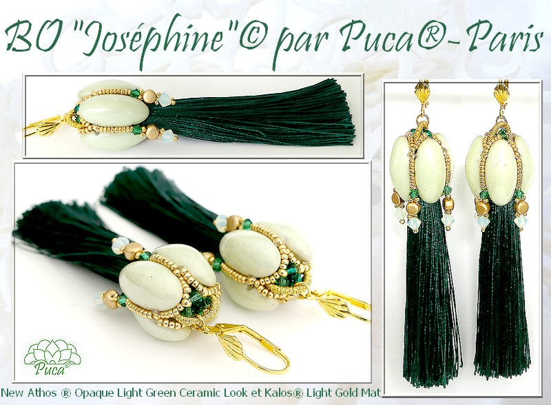 "Josephine"©  Earrings par Puca® Free Beading Pattern