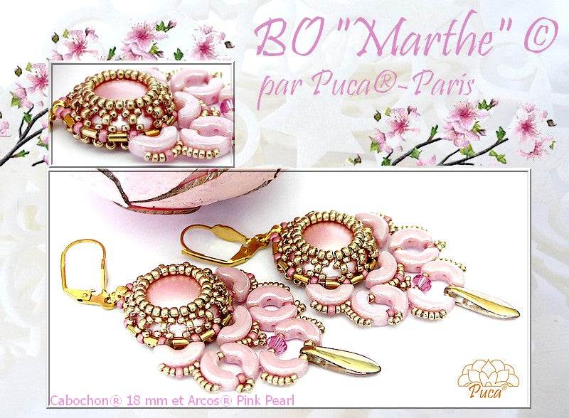 BO "Marthe"© Earrings par Puca® - Paris Free Beading Pattern