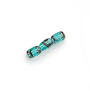 Czech 20320-68116 Tortoise Blue Glass Rice Beads, 6 x 3 mm - 50 Beads