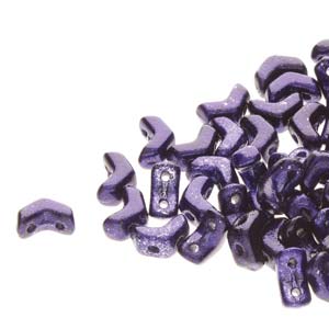 Mini Chevron Duo 6 x 2 mm  23980-24202 Metalust Purple, 2-Hole - 20 or 30 Beads