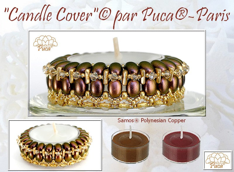 Beaded Candle Cover par Puca® Free Beading Pattern