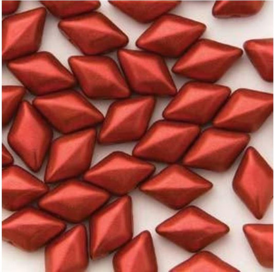 Matubo Gemduo 8 x 5 mm 00030-01890 Chalk Red Lava Beads - 40 Beads