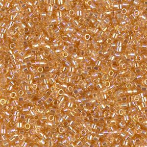 Miyuki Delica DB100 / DB0100  11/0  Transparent Light Topaz AB Cylinder/Tube Beads - 5 or 10 gm