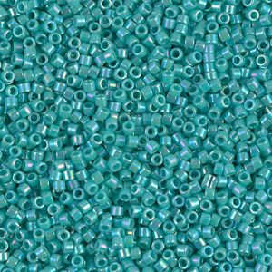 Miyuki Delica DB166 / DB0166  11/0 Opaque Turquoise AB Cylinder/Tube Beads, 5 or 10 gm