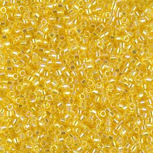 Miyuki Delica DB171 / DB0171  11/0 Transparent Yellow AB Cylinder/Tube Beads - 5 or 10 gm