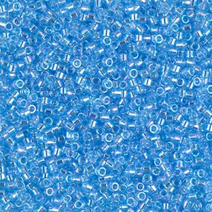 Miyuki Delica DB176 / DB0176  Transparent Light Sapphire AB Cylinder/Tube Beads - 5 or 10 gm