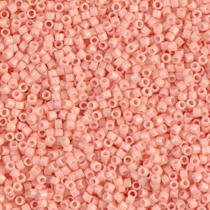 Miyuki Delica DB206   11/0 Opaque Salmon Luster Cylinder/Tube Beads - 5 or 10 gm