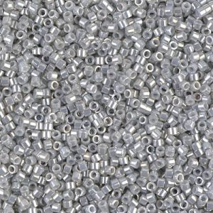 Miyuki Delica DB252  11/0 Opaque Gray Gold Luster Cylinder/Tube Seed Beads - 5 or 10 gm