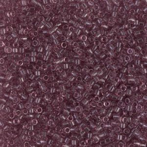 Miyuki Delica DB711 / DB0711  11/0 Transparent Smoky Amethyst Cylinder/Tube Beads - 5 or 10 gm