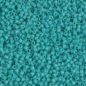 Miyuki Delica DB729 /DB0729  11/0 Opaque Turquoise Cylinder/Tube Beads - 5 or 10 gm