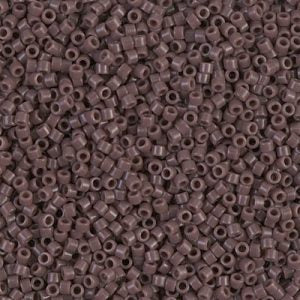 Miyuki Delica DB735 / DB0735   11/0 Opaque Dark Mauve Cylinder/Tube Beads - 5 or 10 gm