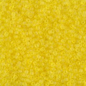 Miyuki Delica DB743 / DB0743  11/0 Matte Transparent Yellow Cylinder/Tube Beads - 5 or 10 gm