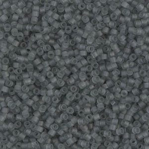 Miyuki Delica DB749 / DB0749  11/0 Matte Transparent Gray Cylinder/Tube Beads - 5 or 10 gm