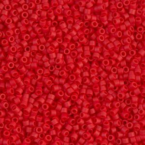 Miyuki Delica DB753 / DB0753  11/0 Matte Opaque Red Cylinder/Tube Beads - 5 or 10 gm