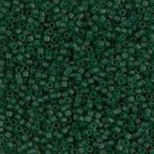 Miyuki Delica DB767 / DB0767   11/0 Matte Transparent Forest Green Cylinder/Tube Beads - 5 or 10 gm