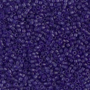 Miyuki Delica DB785 / DB785  11/0 Semi-Matte Outside Dyed Transparent Cobalt Cylinder/Tube Beads - 5 or 10 gm