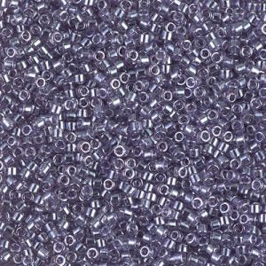 Miyuki Delica DB1225  11/0 Transparent Light Amethyst Luster Cylinder/Tube Beads - 5 or 10 gm