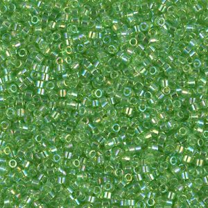 Miyuki Delica DB1246  11/0 Transparent Lime AB Cylinder/Tube Beads, 5 or 10 gm