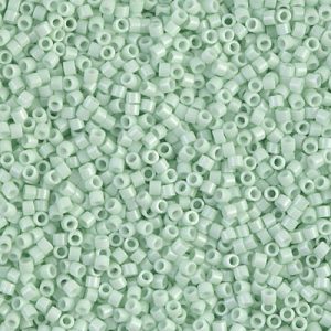 Miyuki Delica DB1496  11/0 Opaque Light Mint Green Cylinder/Tube Beads - 5 or 10 gm