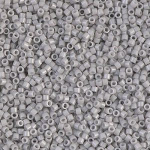 Miyuki Delica DB1498  11/0 Opaque Light Smoke Gray Cylinder/Tube Seed Beads - 5 or 10 gm