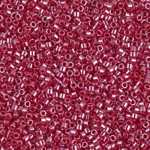 Miyuki Delica DB1564  11/0  Opaque Cadillac Red Luster Cylinder/Tube Beads - 5 or 10 gm