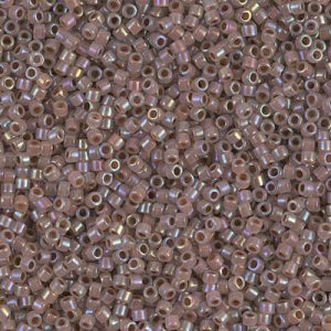 Miyuki Delica DB1749  11/0 Cocoa Lined Opal Luster Cylinder/Tube Beads - 5 or 10 gm