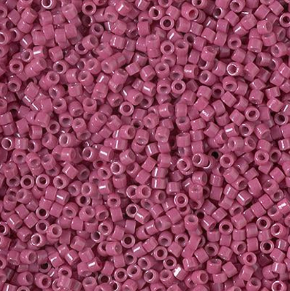 close-up of delica duracoat cherry blossom seed beads