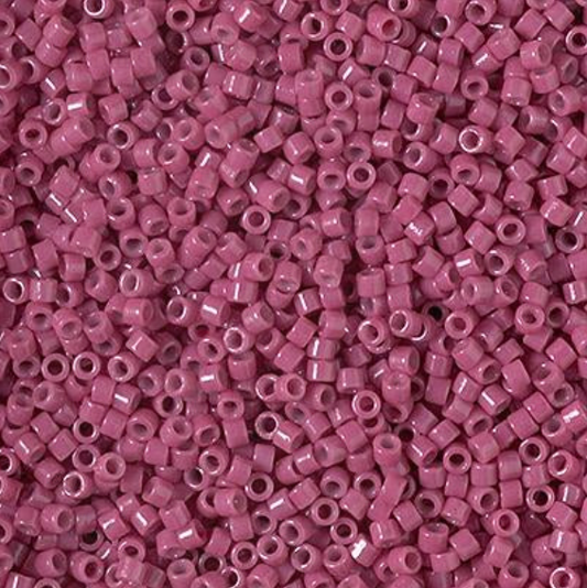 close-up of delica duracoat cherry blossom seed beads