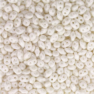 Matubo Miniduo  00030-14400  Chalk White Luster Beads - 5 or 10 gm